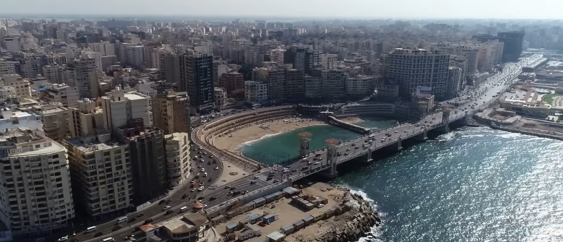 Stanley-Brücke über den Gewässern der Stanley-Bucht an der Corniche von Alexandria