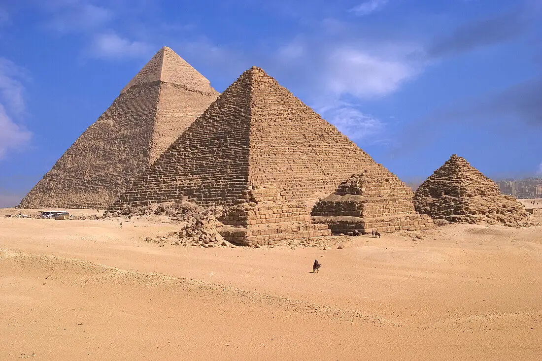 Giza Pyramids panoramic view in Cairo