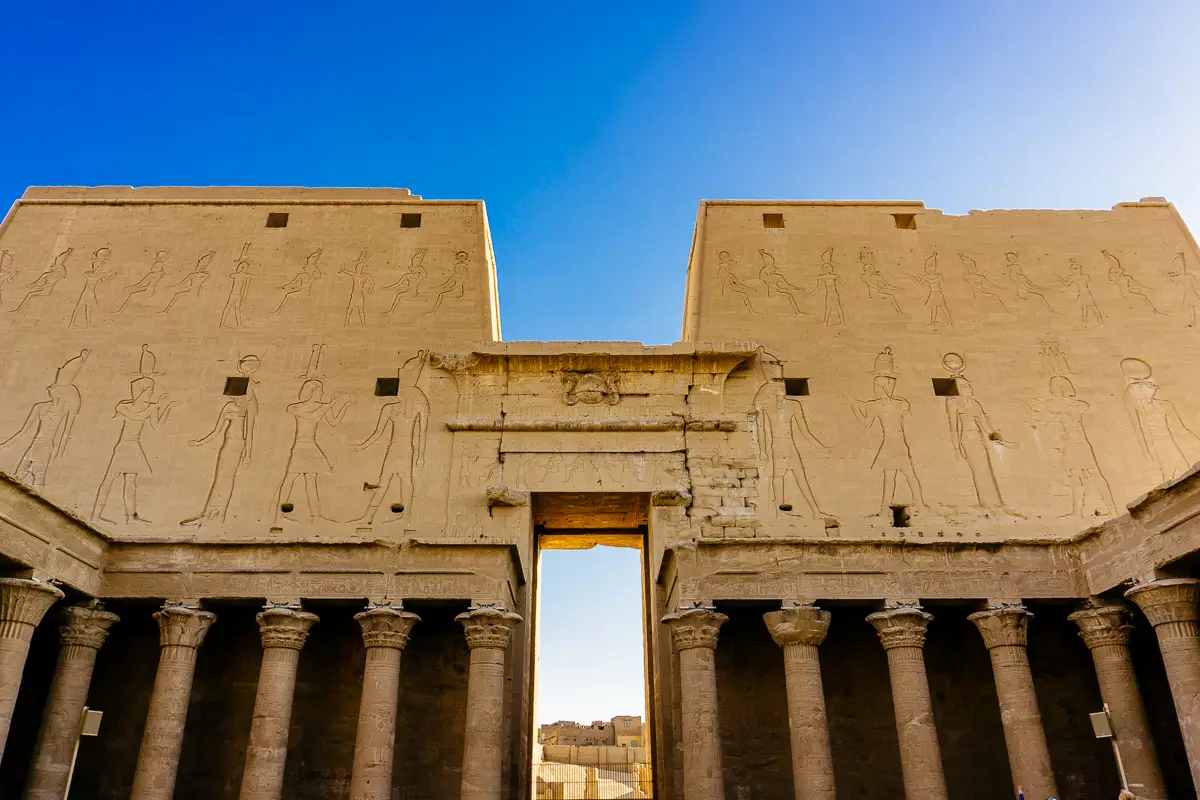 Edfu Temple Courtyard Nile Cruise