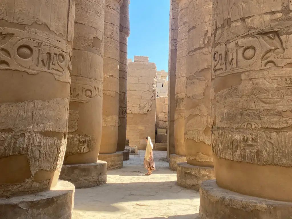 Karnak Temple complex in Luxor during a Cairo and Luxor ancient sites tour package