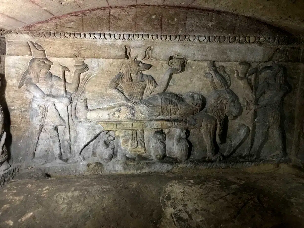 Catacombs of Kom El Shoqafa on a 7-day Cairo Luxor cultural tour