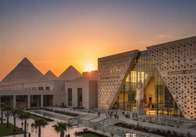Grand Egyptian Museum in Cairo during Honeymoon Tour