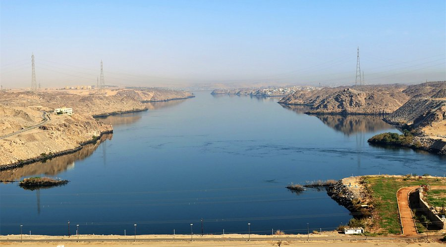 Aswan High Dam across Nile River