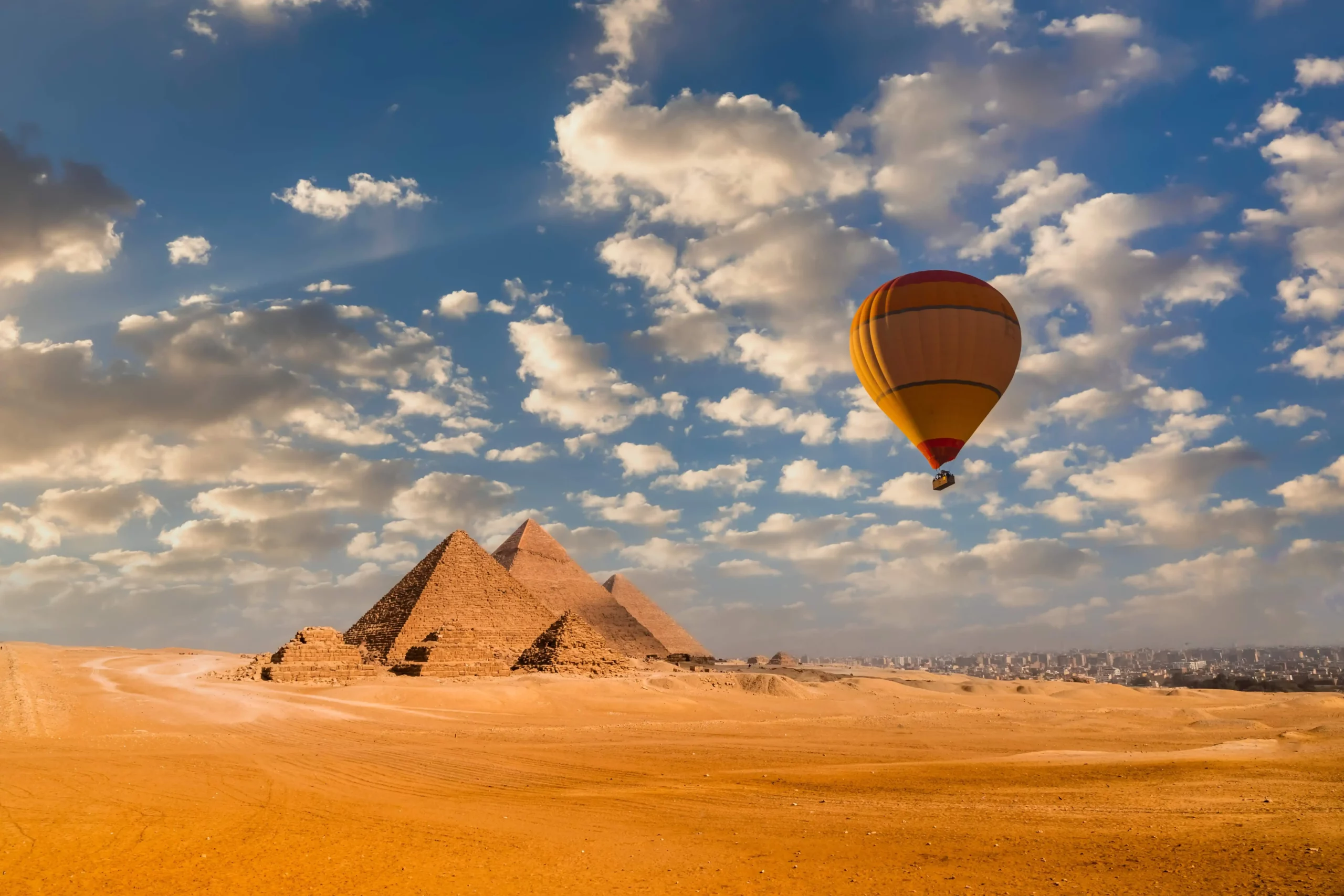 Pyramids of Giza panoramic view