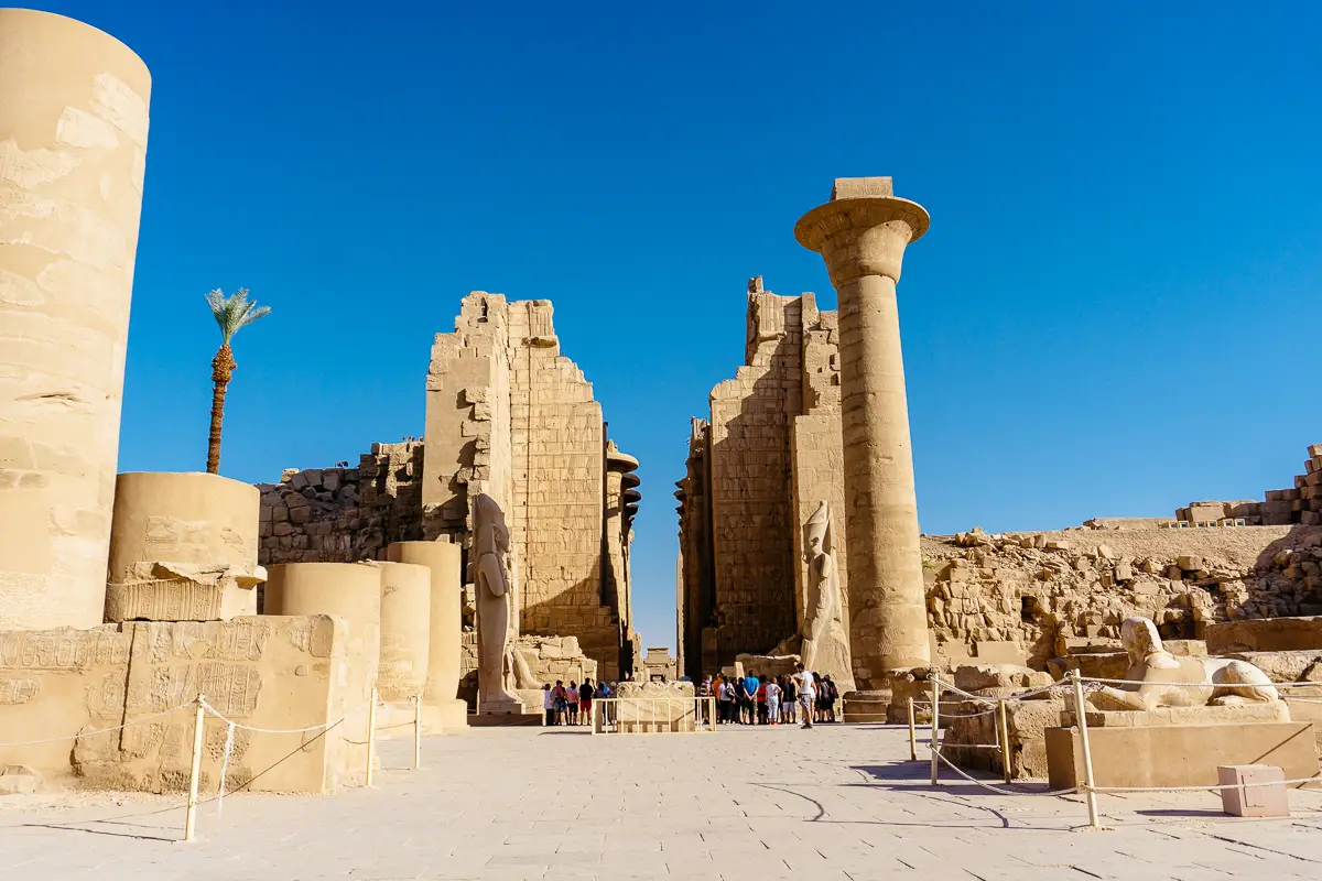 Christmas holiday visit to Karnak Temple in Luxor, Egypt