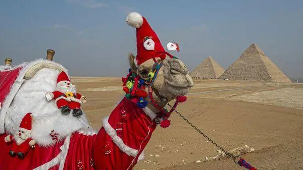 Great Pyramid of Giza during a Christmas tour in Egypt