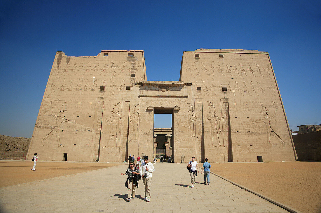 Edfu Temple during Princess Farida Dahabiya Nile cruise