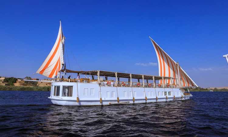 Three Pyramids luxury Dahabiya Nile cruise in Egypt