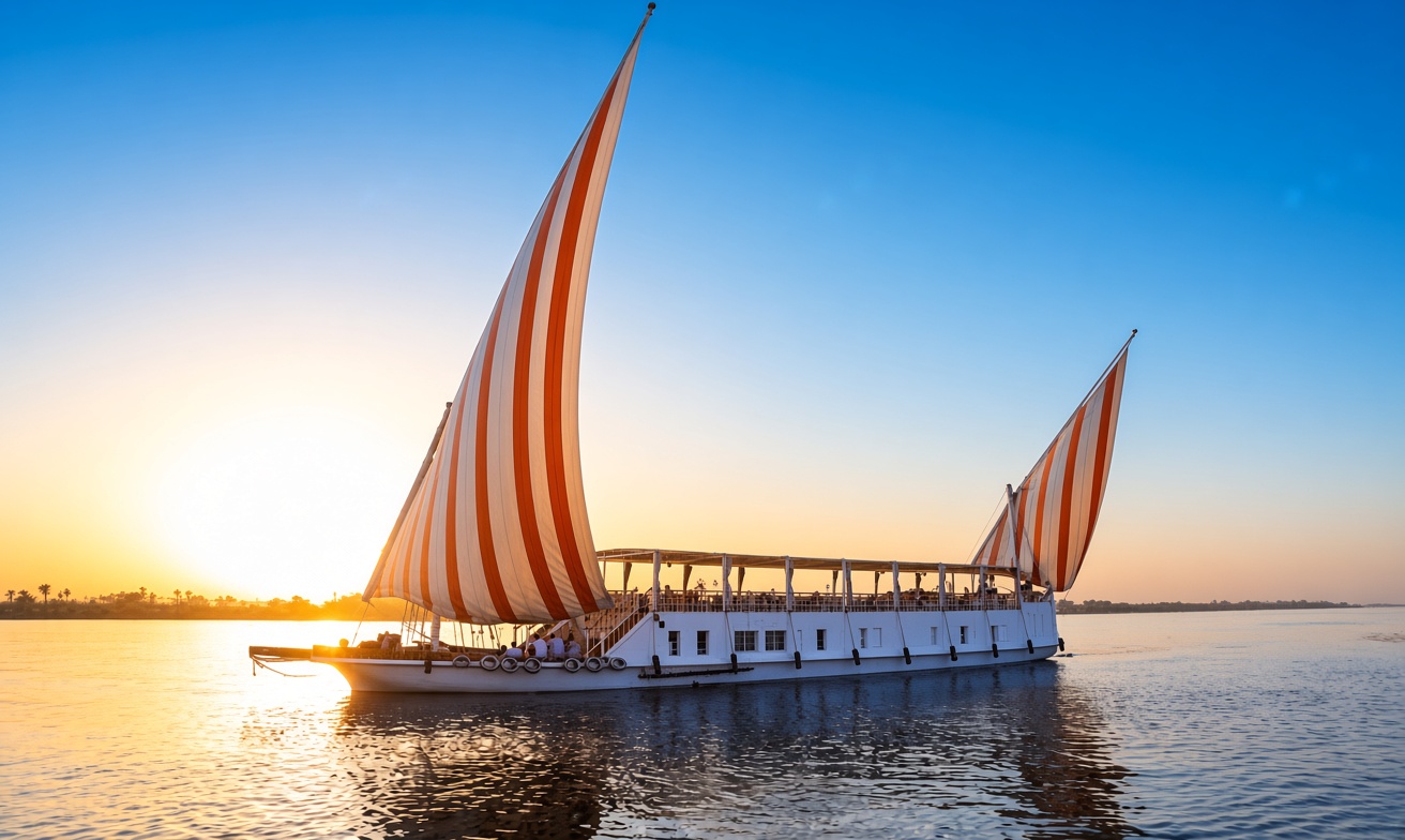 Three Pyramids luxury Dahabiya Nile cruise