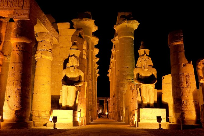 Illuminated Karnak Temple at night