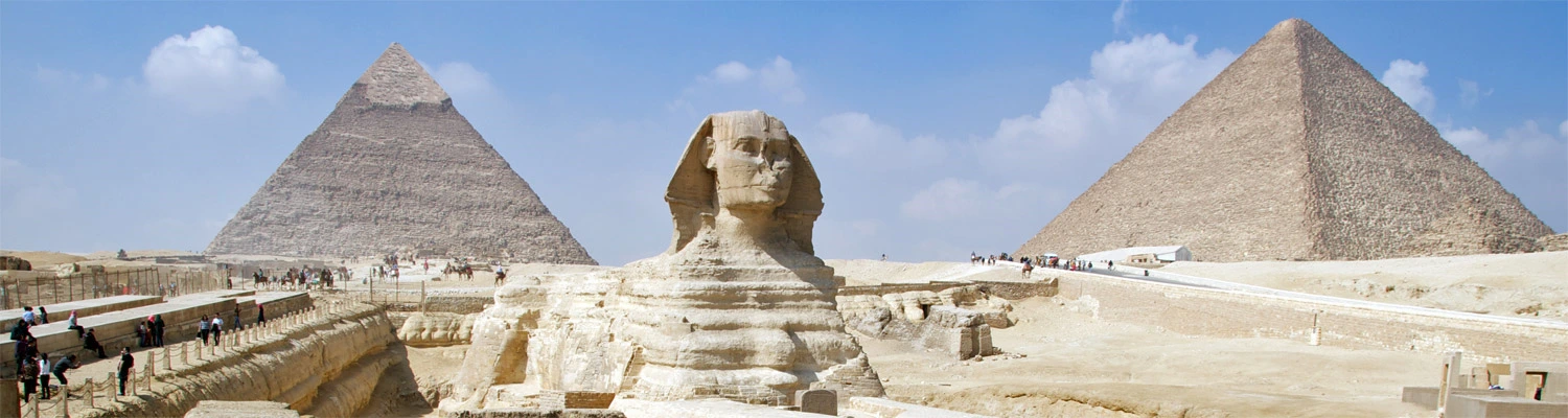 Iconic Great Sphinx landmark at the Giza Plateau