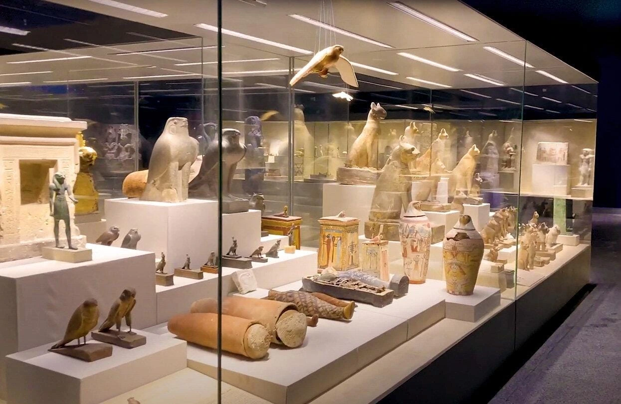 Visitors exploring Sharm El-Sheikh Museum exhibits