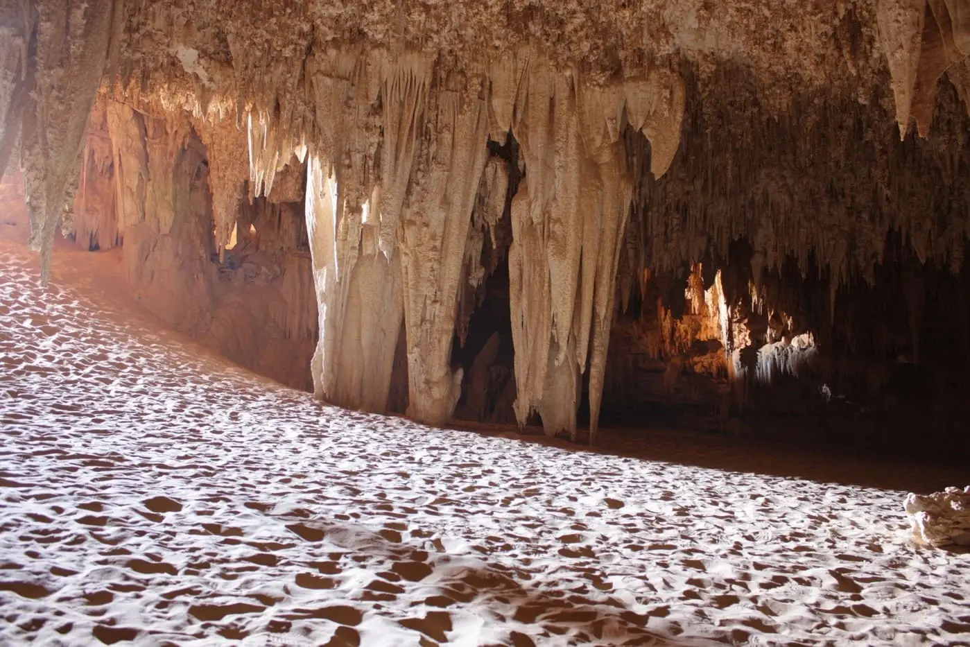 Natural rock formations inside Gara Cave