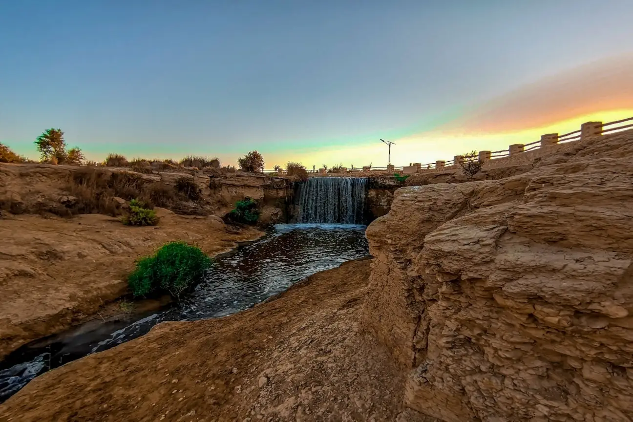 Wadi El Rayan waterfalls in Fayoum, Egypt