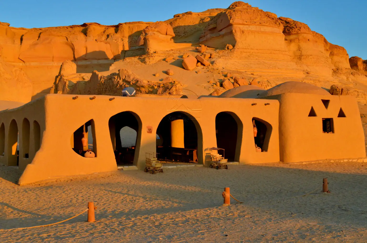 Desert landscape of Wadi El Hitan UNESCO World Heritage Site