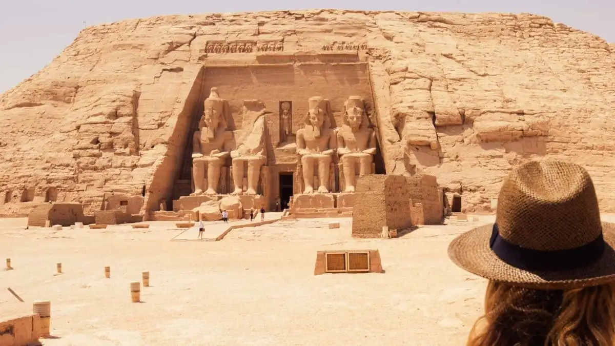 Entrance to the Abu Simbel Temples in Aswan, Egypt