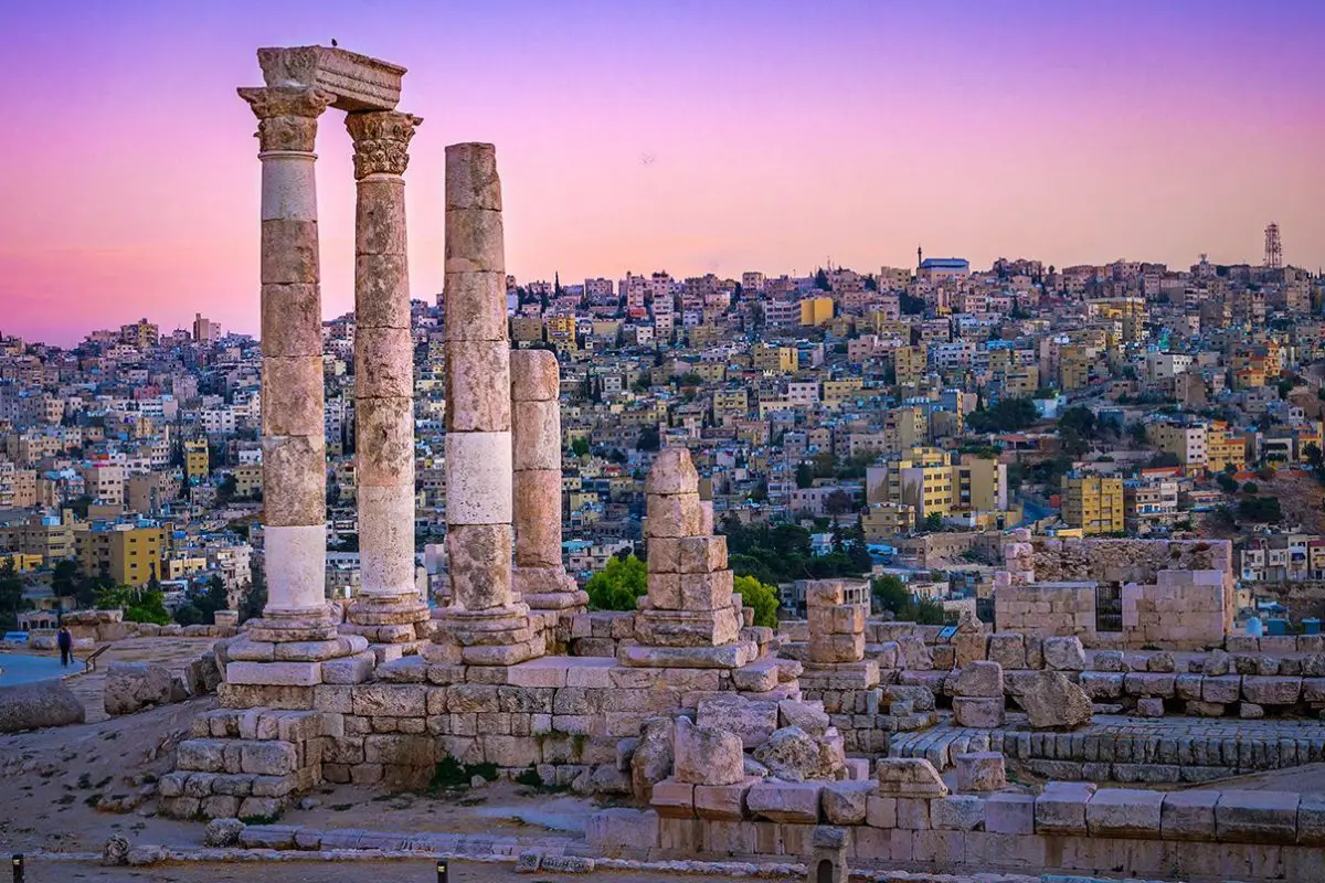 Temple of Hercules located on the Amman Citadel