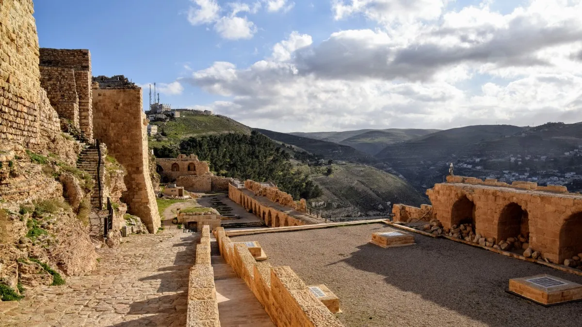 Panoramic view of Karak Castle, one of Jordan’s most famous landmarks