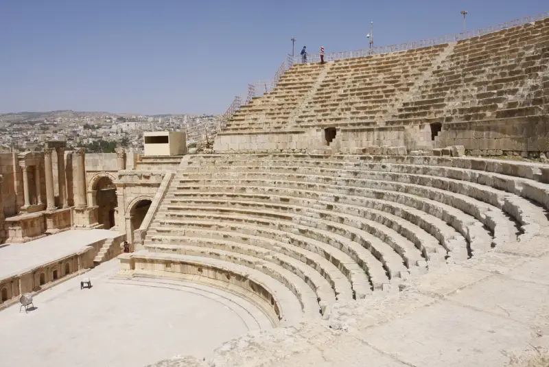 the Roman Theatre in downtown Amman, Jordan.