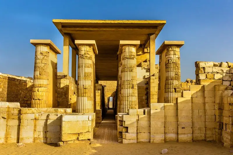 Ruins of Memphis Egypt, the ancient capital of the Old Kingdom