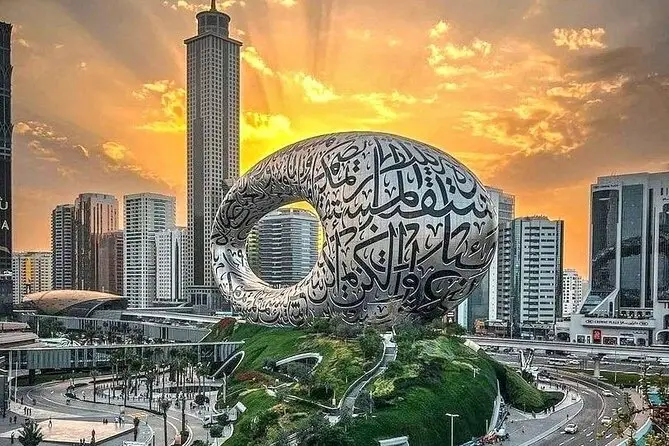 Visitors exploring the Museum of the Future in Dubai, UAE