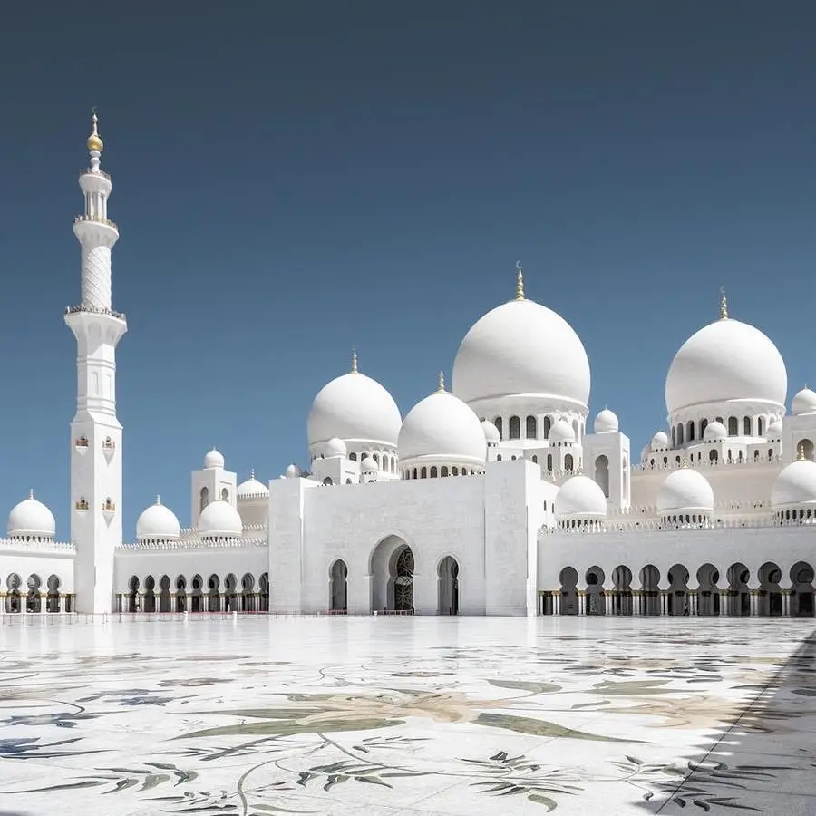 the Sheikh Zayed Grand Mosque in Abu Dhabi,