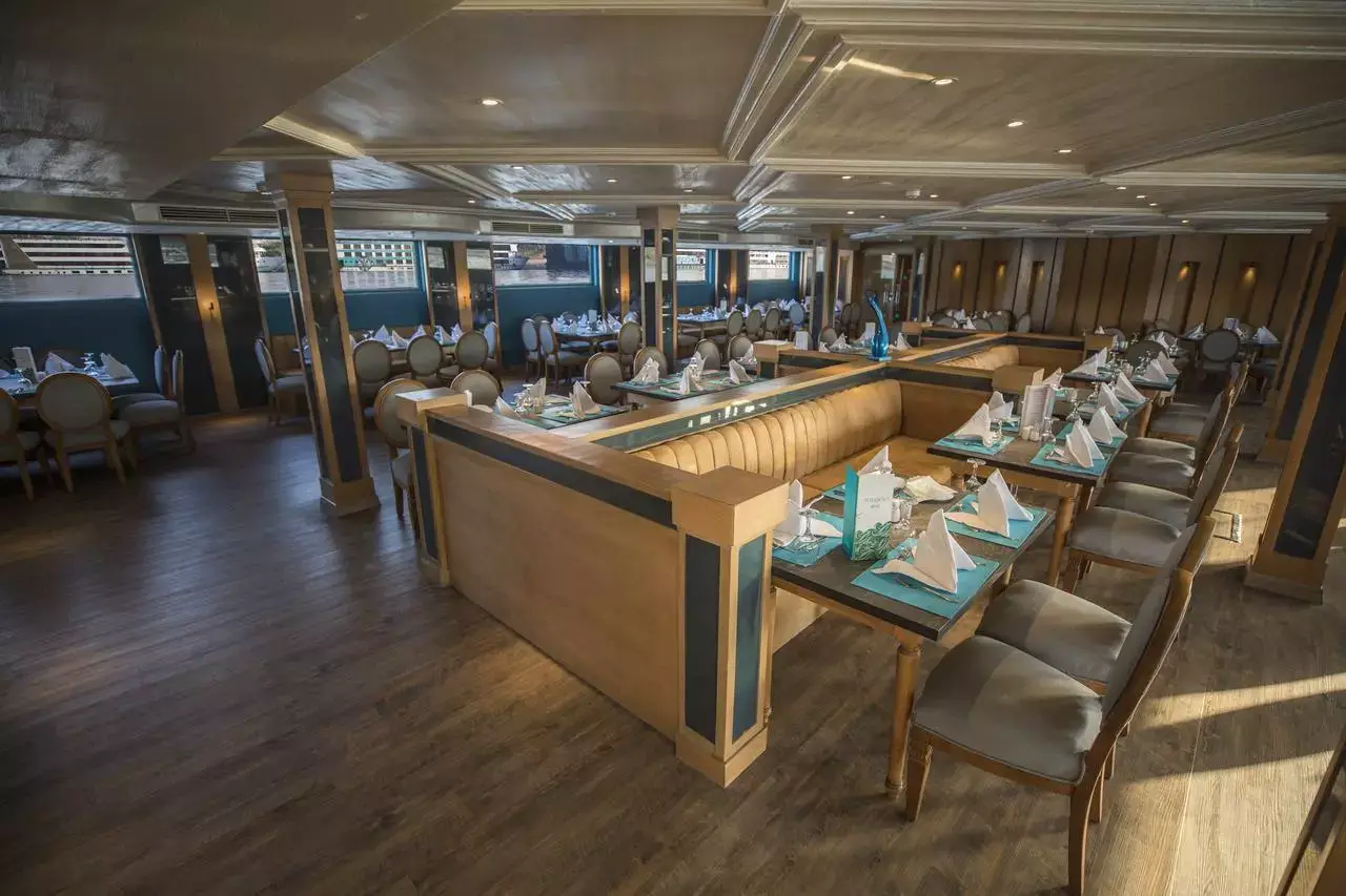 Dining area on MS Semiramis II Nile River Cruise