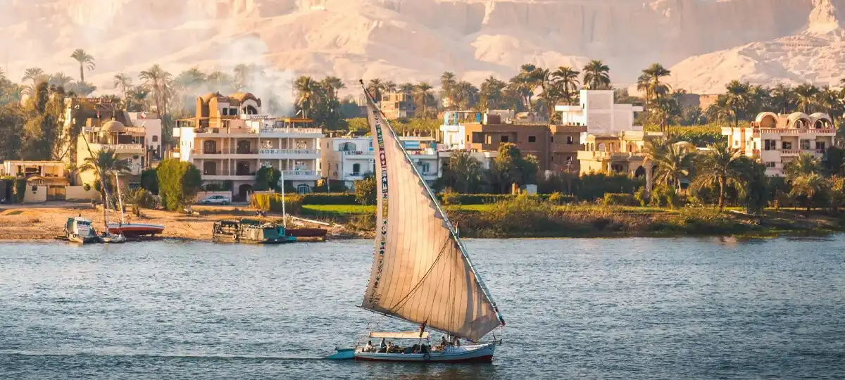 Cairo felucca at sunset