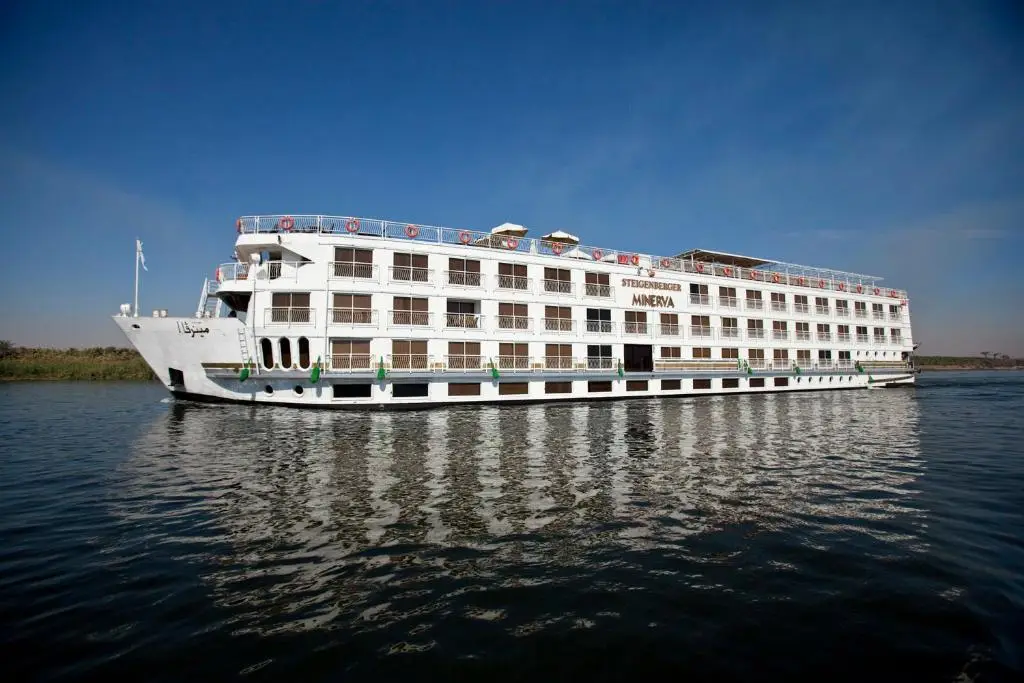 Steigenberger Minerva Nile cruise ship sailing the river